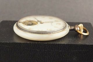 BREGUET VERY RARE MOTHER OF PEARL CASE PARTIAL SKELETON POCKET WATCH WS441 8