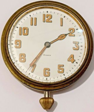 Vintage Octava 8 Day Travel Watch Clock 15 Jewel Runs 5/20