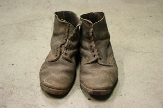 Ww2 German Soldiers Marching Boots Iron Lowboots Leather Foot Jackboot