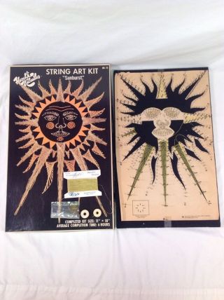 Hazels Kaboodles String Art Kit Sunburst Fornasetti Sun Mid Century Modern