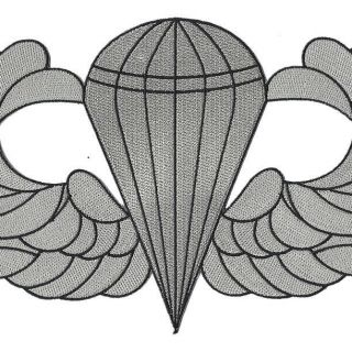 Airborne Basic Jump Wings Large Back Patch 2