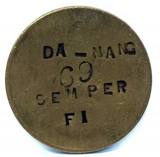 1969 USMC Force Recon 10 KILLS Pocket Token/Coin/Medal Da - Nang Vietnam 3