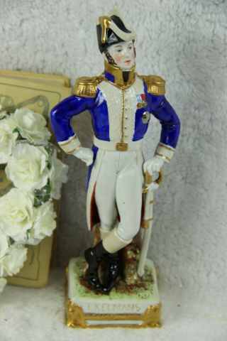 Scheibe Alsbach Marked Napoleon Porcelain Figurine Soldier Officer Exelmans