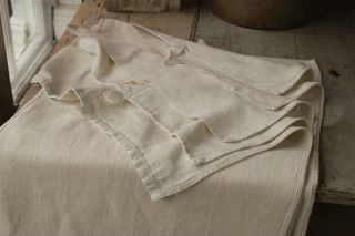 One Antique Soft White Towel French Linen Hand Or Bath Cloth Dishtowel 19th C.
