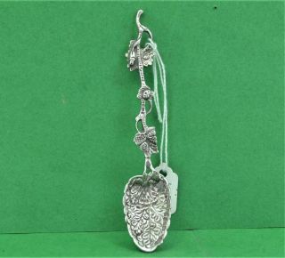 Dutch Sterling Silver Aesthetic Period Flower Spoon Uk Import Marks 1892
