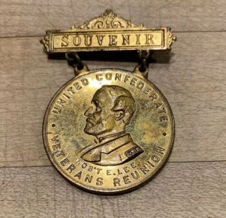 Ucv United Confederate Veterans Robert E Lee Souvenir Badge Pin