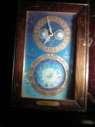 Vintage Astrological Clock Mechtronics Corp Mfg Model 7 - 01126 Stamford Ct C1