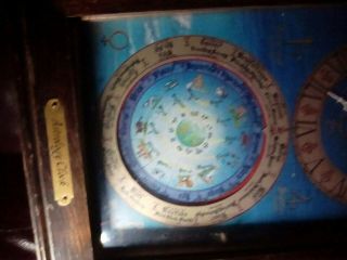 VINTAGE Astrological CLOCK MECHTRONICS CORP MFG MODEl 7 - 01126 STAMFORD CT c1 2
