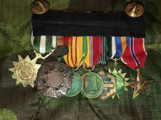 Vietnam Era US Army Mini Medal Bar,  Bronze Star,  Air Medal,  Vietnam Gallantry 4