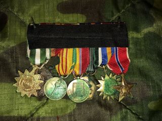 Vietnam Era US Army Mini Medal Bar,  Bronze Star,  Air Medal,  Vietnam Gallantry 5