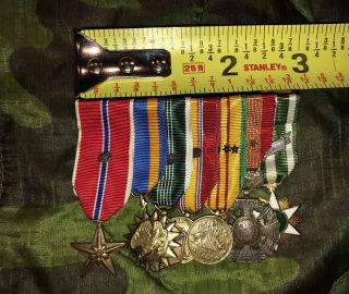 Vietnam Era US Army Mini Medal Bar,  Bronze Star,  Air Medal,  Vietnam Gallantry 6