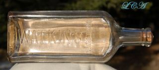 RARE antique WATKINS FEMALE TONIC bottle for PELVIC GENITIVE organs and system 3