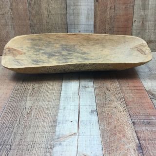 Big Treen Wooden Hand Carved Trencher Bowl