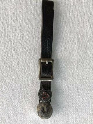 Civil War Bullet Stanhope Gettysburg Watch Fob With Leather Strap