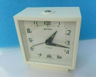 Vintage Mechanical Alarm Clock Sevani 1960s Rare Old Russian Soviet Russia Ussr