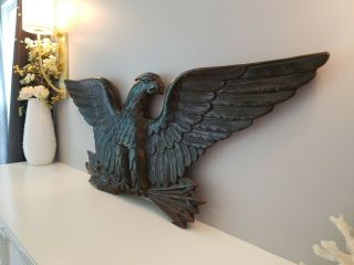 Hand Carved - Large Wooden American Eagle 40 " X 15.  25 "