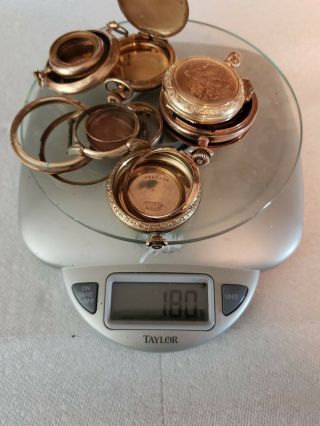 Antique Gold Filled Pocket Watch Cases For Scrap Or Not 180 Grams