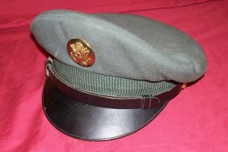 Vietnam War Era Army Size 7 1/8 Crusher Dress Hat Cap Officers USGI OD Green US 2