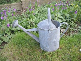 2 Gallon Beldray Vintage Galvanised Watering Can Copper Rose Label 444)