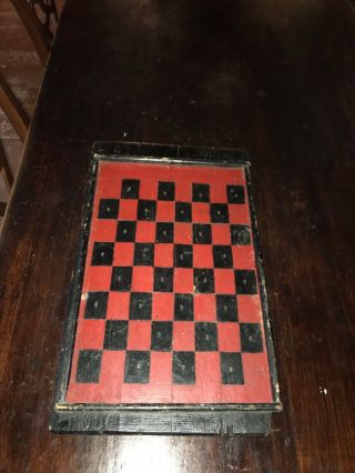 Antique Game Board 19th Century Folk Art