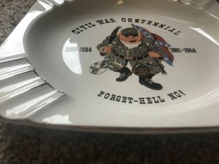 Civil War Centennial Decorative Plate Confederate Johnny Rebel Dixie Land