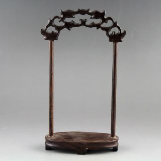 6.  1  Chinese Hardwood Ancient Carving Pendant Display Rack Gift Collect