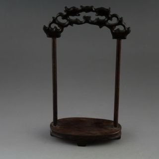 6.  1  Chinese hardwood ancient carving pendant display rack gift collect 5