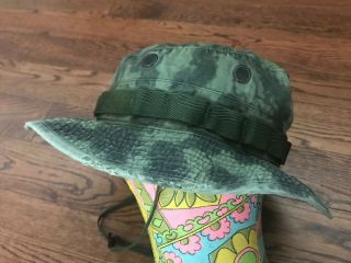 Vintage 60’s Vietnam Era Camouflage Boonie/ Bucket Hat - 7 1/8 5