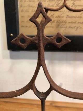 Decorative cross displays made 200 year old French iron Fleu - de - lis gate tops 5