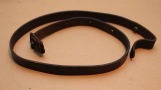 Military Mauser M48/m98 Dark Brown 47 " Leather Rifle Sling Tab End Button Hole