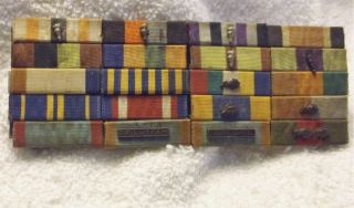 Group Of 20 Military Ribbons And Devices Maybe Rotc Airforce
