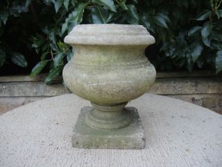 Small Antique Marble Stone Garden Urn 24 cm high (451) 3