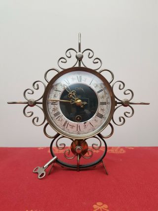 Vintage Art Deco Dutch Table Clock (orfac From 1950)