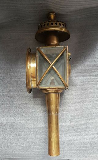 A Brass Carriage Lamp Early 1900