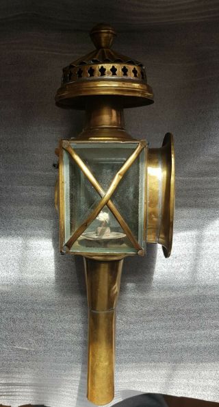 A Brass Carriage Lamp Early 1900 3