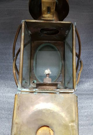 A Brass Carriage Lamp Early 1900 5