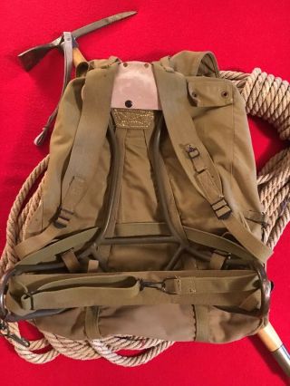 Ww2 Mountain Ski Rucksack Pack With Frame " Simmons Co.  1942 " Near Unissued