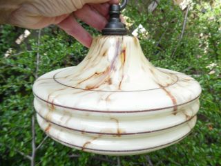 Antique Edwardian Art Deco Marble Ceiling Light Pendant