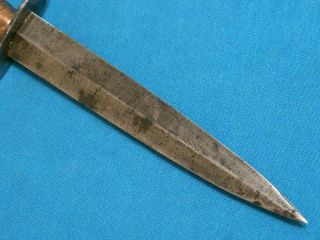 VINTAGE WW2? BRITISH F/S FAIRBAIRN SYKES COMMANDO DIRK DAGGER STILETTO KNIFE OLD 3