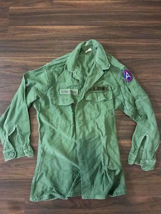 Us Army Vintage Vietnam War Patches Field Military Combat Shirt 16.  5 X 32