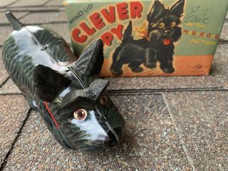 Vintage Nomura Wind - Up Clever Puppy With Box No.  58 Of 352 -