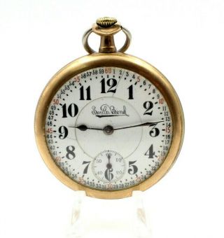 SOUTH BEND MODEL 2 MONTGOMERY DIAL 16S 17 JEWEL OPEN FACE POCKET WATCH - NR 5062 - 3 6