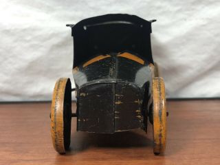 Vintage 1920’s J.  Chein & Co.  Tin Litho Pressed Steel Wind Up Yellow Taxi Toy 5