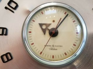 Vintage GE Telechron Aluminum 1950’s Wall Clock 2H101 Made n USA 2