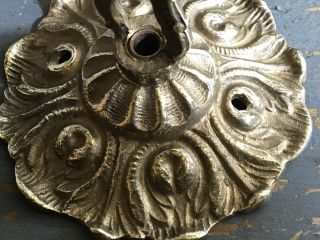 DECORATIVE ANTIQUE FRENCH CEILING ROSE BRASS CIRCA 1900 2