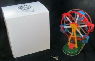 Vintage Collectible Ms 239 Ferris Wheel Wind - Up Tin Toy W/ Key & Box