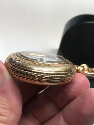 WALTHAM WILLIAM ELLERY MODEL 1873 POCKET WATCH IN 14K GOLD CASE 11