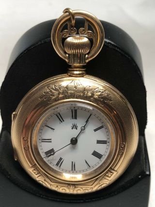 Waltham William Ellery Model 1873 Pocket Watch In 14k Gold Case