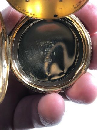 WALTHAM WILLIAM ELLERY MODEL 1873 POCKET WATCH IN 14K GOLD CASE 3