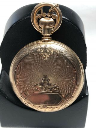 WALTHAM WILLIAM ELLERY MODEL 1873 POCKET WATCH IN 14K GOLD CASE 8